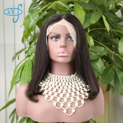 China XuanYuSi wholesale sellers of straight wave dangle wig 12a quality top grade, straight wave 10 inch lead wig, new arrival middle part short lead wig for sale