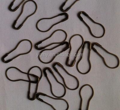 China Coilless bronze iron pear shape safety pins for garment, hanging tag or crafts for sale