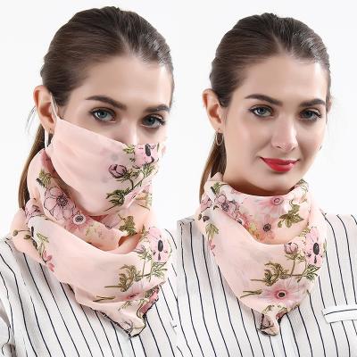 China Personal Face Silk Thin UV Head Scarf Half Head Scarf Breathable Sun Face Scarf Sun Ice Ice Bicycle Bandana Headband Warm Breathable Headscarf for sale