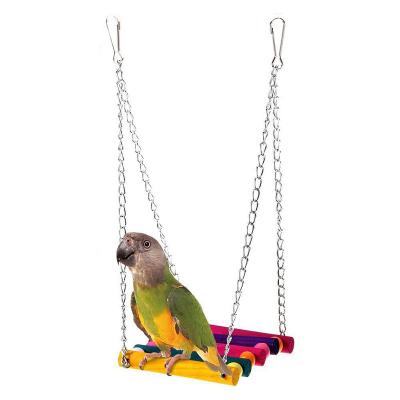 China Viable High Quality Parrot Toy Parakeet Cockatiel Cage Hammock Dangle Hanging Chew Toys For Bird for sale