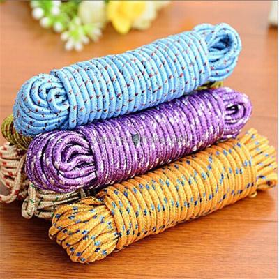 China New Design 10m Multifunctional Colorful Nylon Washing Clothesline Hangers and Racks Twine 10m Rope Clothesline for sale