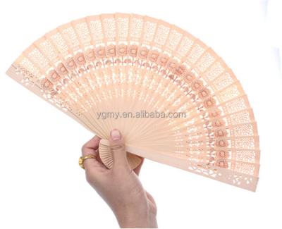 China China HOT SALE Bamboo Hand Fans Bridal Dance Party Decor Sandalwood Hollow Carved Scented Fan for sale