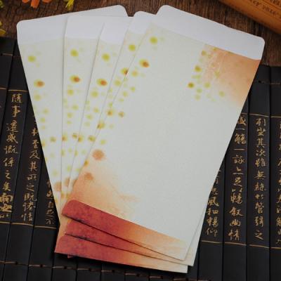 China Gift Envelope Chinese Style Vintage Flower Craft Paper Envelope For Letter Paper Postcards School Material for sale