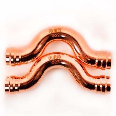 China RV Copper Socket Solder 90 Degree Radius Elbow Refrigeration Tubing Long Pipe Fitting for sale