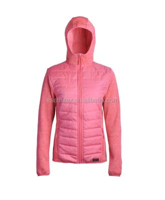 China OEM Breathable hybrid softshell outdoor waterproof padding jacket for lady /Style: MATT for sale