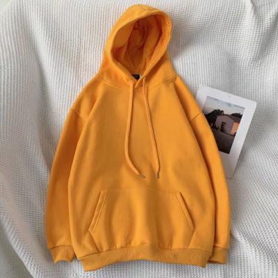 China Fast Delivery Anti-wrinkle Loose Fit Popular Custom LogoYellow Hoodies Sweatshirt Woman Personalize for sale