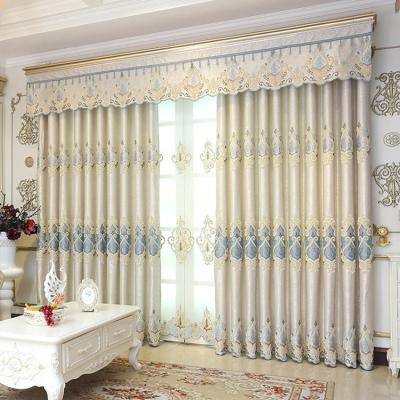 China Luxury High Quality Blackout Blackout Fabric Jacquard Curtains Material Waterproof Fabric With Valance Bedroom for sale