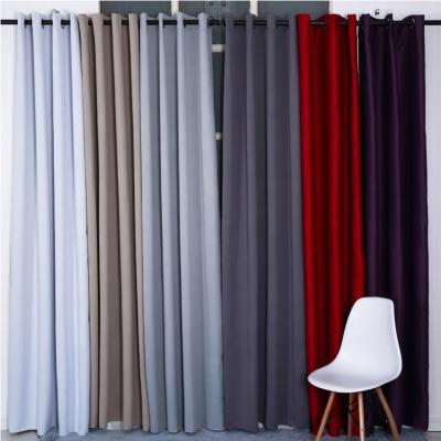 China Blackout China Factory Supply Custom Polyester Hotel European Black 100% Blackout Curtain For Living Room Bedroom for sale