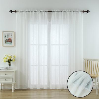 China Blackout Cheap Simple White Striped Design Turkish Pure Linen Drapes Modern Tulle Curtains Living Room for sale