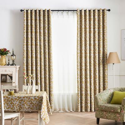 China Blackout Many Colors Modern Geometric Balcony Window Blackout Printing Curtains Living Room Cortinas Para Cuarto for sale