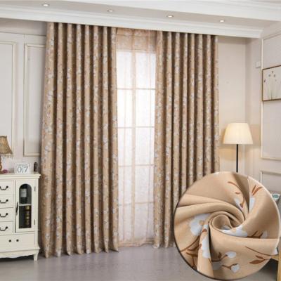 China China Blackout 72 Inch Ready Made Natural Decorative Blackout Panels Office Window Floral Printing Curtains For Living Room for sale