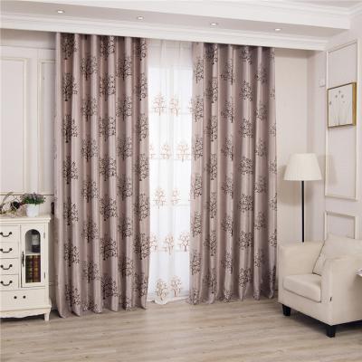 China Blackout Coffee Color Living Room Hotel Thremal Insulated Jacquard Blackout Curtains Blackout For Window for sale