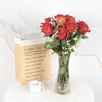 China Holiday/Christmas Day Decoratiom/Home Decoration/Garden Flowers Rose Flowers Artificial Wedding Decoration Artificial Rose For Bouquets for sale