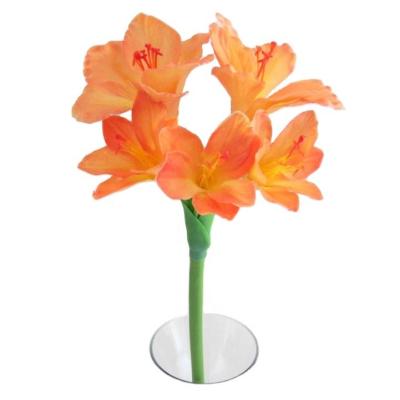 China Real PVC Clivia Miniata Flowers For Wholesale artificial single touch material for sale