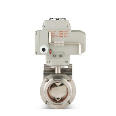 China SS304 Kepler Stainless Steel Flange Electrical Connection ON/OFF Type Modulating Motorized Butterfly Valve for sale