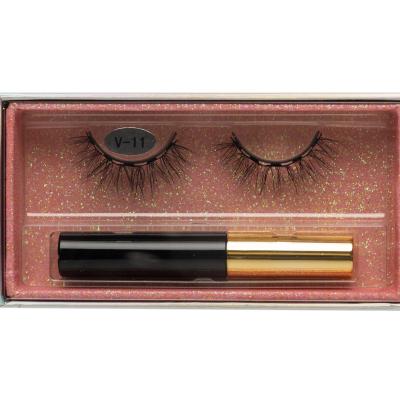 China V11ready Natural Long Drop Shipping Makeup Cosmetics Colored Magnet Canton Magnetic Eyelashes With Drawer Box for sale