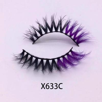 China 100% Hand Made Mink 15mm False Eyelashes Strip Mink Color Wholesale Colored Full Lashes Magnetic 3d False Mink Eyelashes for sale