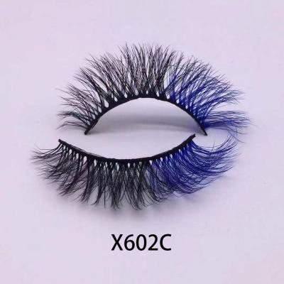 China 2022 New Arrivals Colored Wholesale 3d15mm Mink Packing 3d15mm False Eyelashes False Eyelashes Volume False Mink Eyelash Extensions Fan Colored Easy Lashes With Color for sale