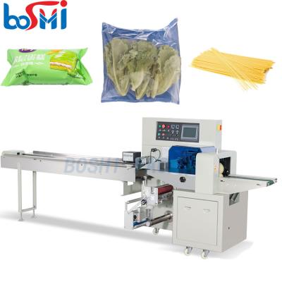 China Automatic noodle bread biscuit packing machine vegetable ice pop food package machine en venta