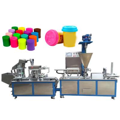 China Automatic play dough flour dough soft dough cup filling and packing machine cup clay extruder machine for sale