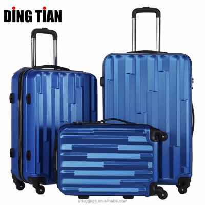 China Shiny New Style Daily ABS Luggage Carry On Plastic Suitcase Zipper Travel Trolley Bags Luggage Set For Women 20/24/28 Inch for sale