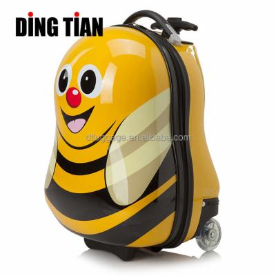 China New Colors Daily Arrived Custom Made ABS PC Bags 3D Printing Trolley Suitcase Scooter Luggage For Kids for sale