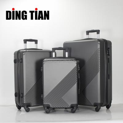 China Factory Daily Wholesale 3 Piece Travel Suitcases ABS PC Trolley Wheeled Hard Shell Luggage Hand Set for sale