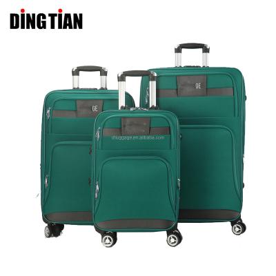 China Vacation Dingtian Suitcase Luggage 20 Years Factory OEM ODM OBM Wholesale Custom 3 Pcs Wheeled Travel Trolley Detachable Luggage Set for sale