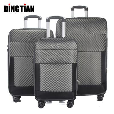 China Customized Brand Nylon Material Suitcase Daily Soft Traveling Bags Colorful Cloth Trolley Luggage Set for sale