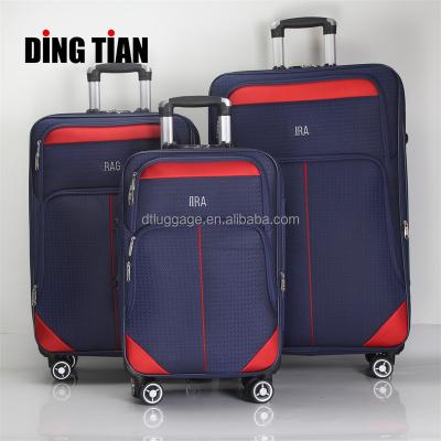 China Strong Luggage Travel Cloth Factory Cloth Trolley Case Spinner High Quality Soft Outdoor Silk Material Wholesale Daily Unisex Bag for sale