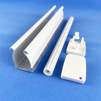 China Wholesale Modern Curtain Track Rod Set Aluminum Alloy Curtain Aluminum Alloy Rail Accessories Zebra Blind Bottom Underbeam for sale