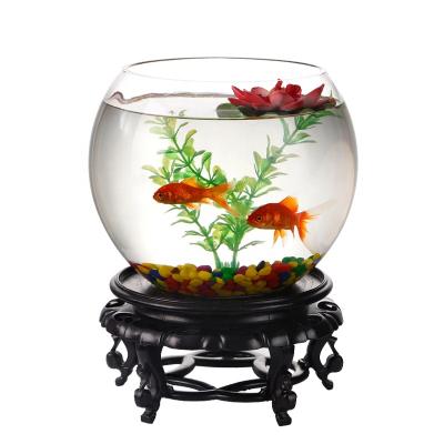 China Recyclable Clear Round Glass Bowl Fish Tank Tall Aquarium Hydroponic Vase for sale