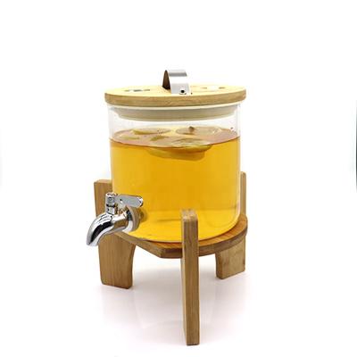 China Hotel Restaurant Catering Buffet Recyclable Wood Water Rack Beer Dispensers Wooden Cold Drink Juice Dispenser for sale