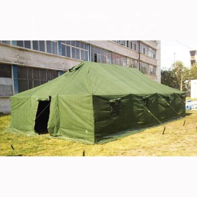 China Straight Brace Type 20 Person Waterproof Military Tent Single Layer Canvas Army Tent for sale