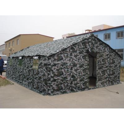 China Straight Brace Type 24 Sqm And Camouflage Color Military Outdoor Tent Double Layer Army Tent For 12 Person for sale