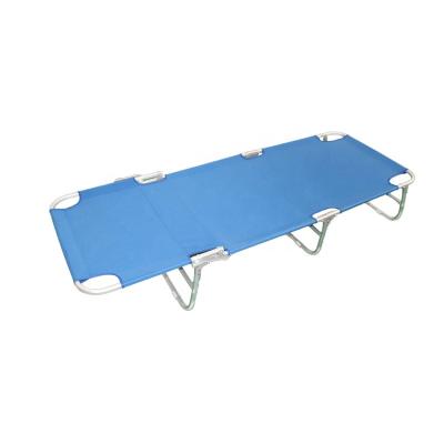 China Hot sale campaign army camping bed aluminum alloy easy transport portable light blue outdoor camping bed for sale