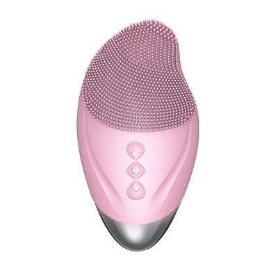 China NEW Silicone Electric Massage Tool Face Pore Detergent Waterproof Deep Cleansing Soft Facial Cleansing Brush for sale