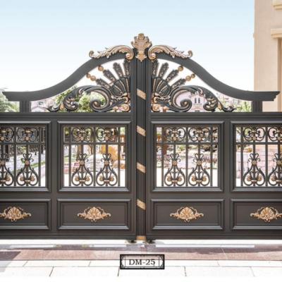 China Modern European Style Aluminum Villa Doors Garden Gates Electric Aluminum Courtyard Gate for sale