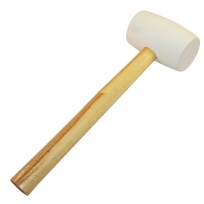 China Paving American Style Wooden Handle White Rubber Hammer for sale