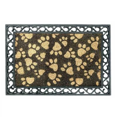 China 2020 Corrosion Resistant New Rectangle, Custom Coir Jute and Rubber Heavy Duty Door Mat for sale