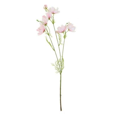 China Indor Decoration Wedding Party Decor Artificial Silk Flowers Fall Cosmos Fake Vivid Leaf for sale