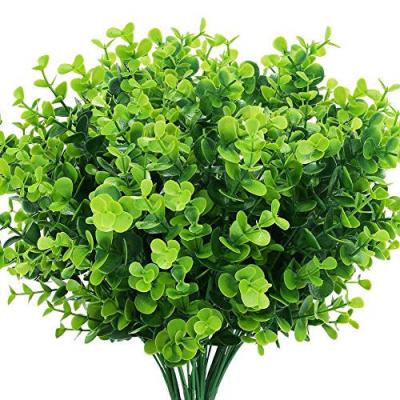 China Realistic Indor Decoration Faux Boxwood Shrubs Greenery Fake 6 PK Plants Artificial Flowers for sale