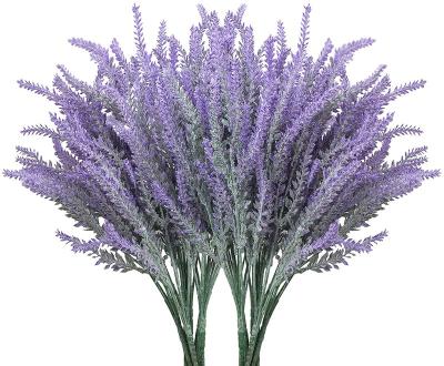 China Indor Decoration 10 Pack Artificial Lavender Fake Flowers Plastic Plants For Home for sale