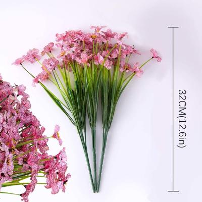 China Indor Decoration 15 Bouquets Artificial Flowers Outdoor Fake Flowers Plastic Plants Garden for sale