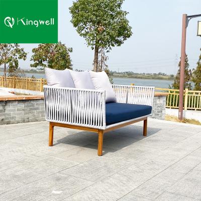 China Modern High Quality Garden Rope Sofa Teak Patio Furniture Outdoor with Factory Direct Sale Price for sale