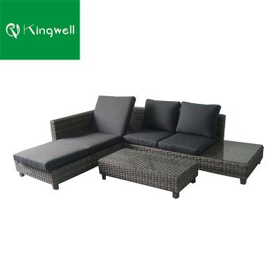 China Garden Factory Made Modern Gray Patio Outdoor Set Corner Sofa Furniture With Price for sale