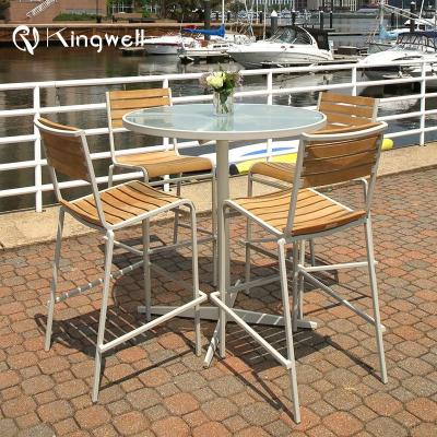 China Factory direct sales bar garden modern outdoor patio furniture wooden table and chair for sale