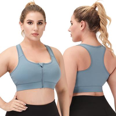 China Women Antibacterial Mesh Layer Racerback Supportive Workout Sports Exercise Bra for sale