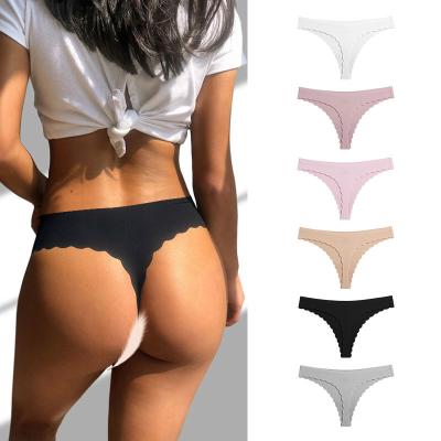 China Oucheng Women's Amazing Antibacterial Lingerie G - Transparent Women's T-back Underwear Lace String Female Sexy Thong Panties Wholesale for sale