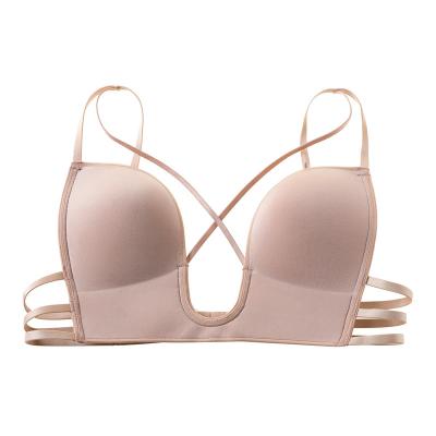 China High fashion antibacterial hot sexy bra silicone back silicone beauty sale custom2019 seamless nude bra for sale